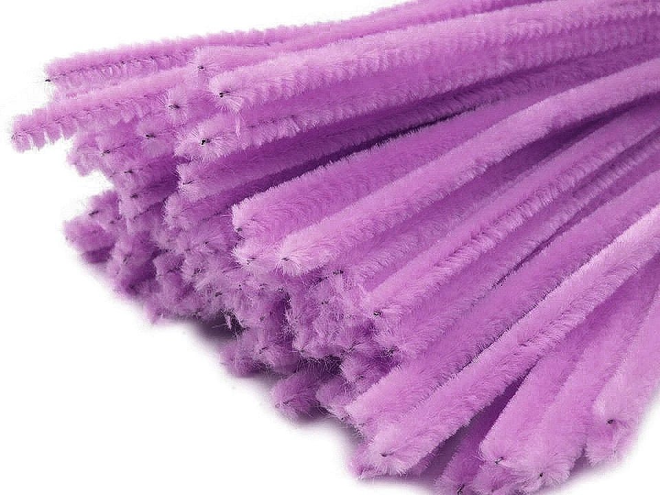 Image du fil chenille | Ø6 mm (30 cm) |20 pièces|teintes assorties – disponible chez Šarlotes audumi
