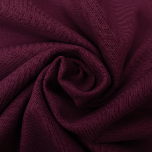 Image of Punta di Roma knit fabric – burgundy 320 g/m² – available at Šarlotes audumi
