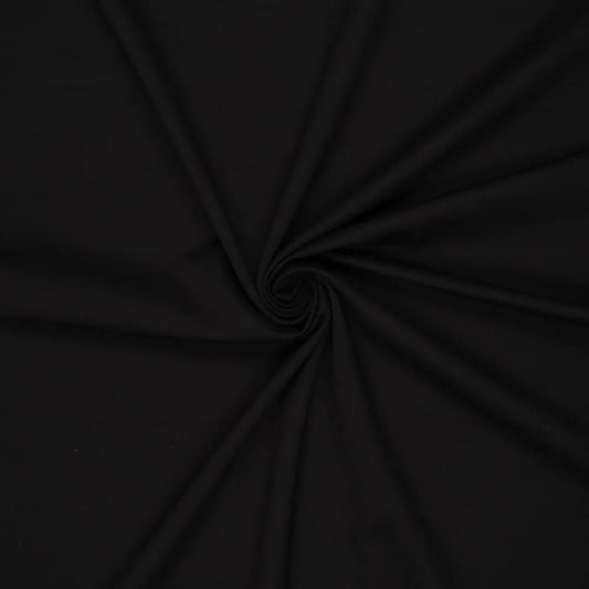 Image of Punta di Roma knit fabric – black 320 g/m² – available at Šarlotes audumi