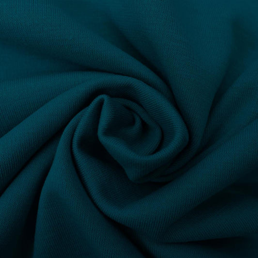 Image of Punta di Roma knit fabric – petrol 320 g/m² – available at Charlotte's Fabrics