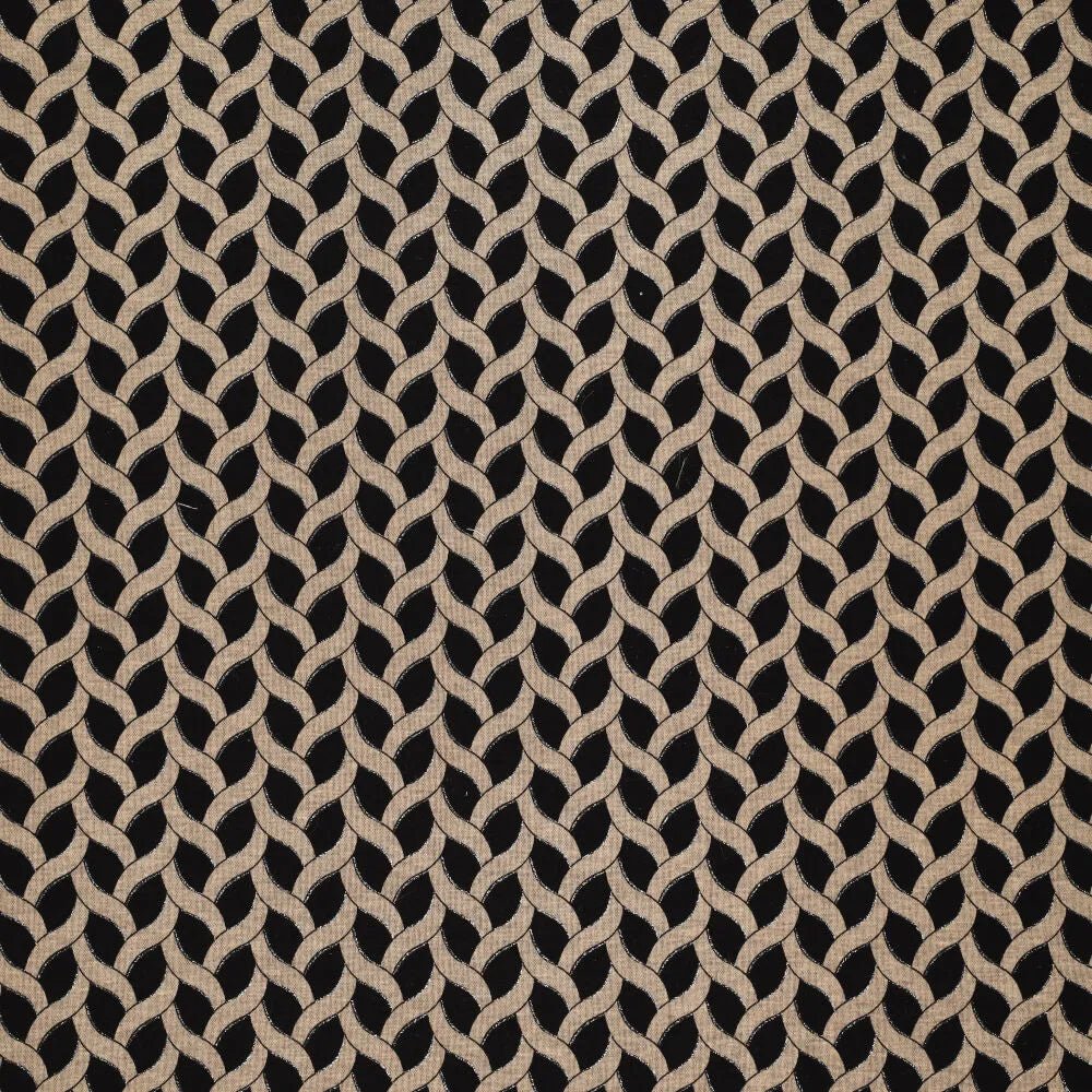 Image avec tissu en maille Punto di Roma - motif à pois gris 240 g/m² – disponible chez Šarlotes audumi