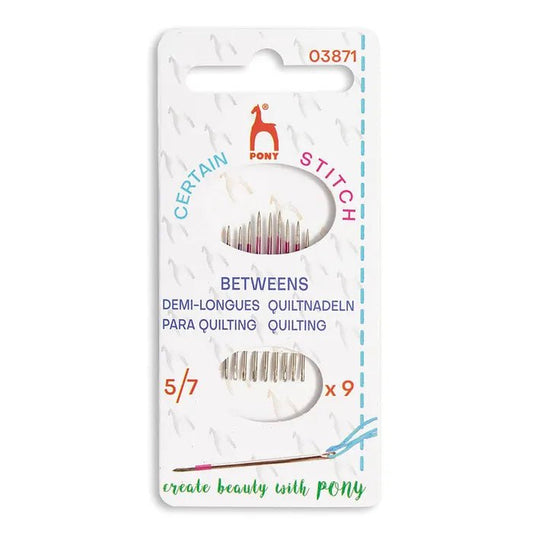 Image of Pony Between Quilting Needles No. 5–6–7 – available at Šarlotes audumi