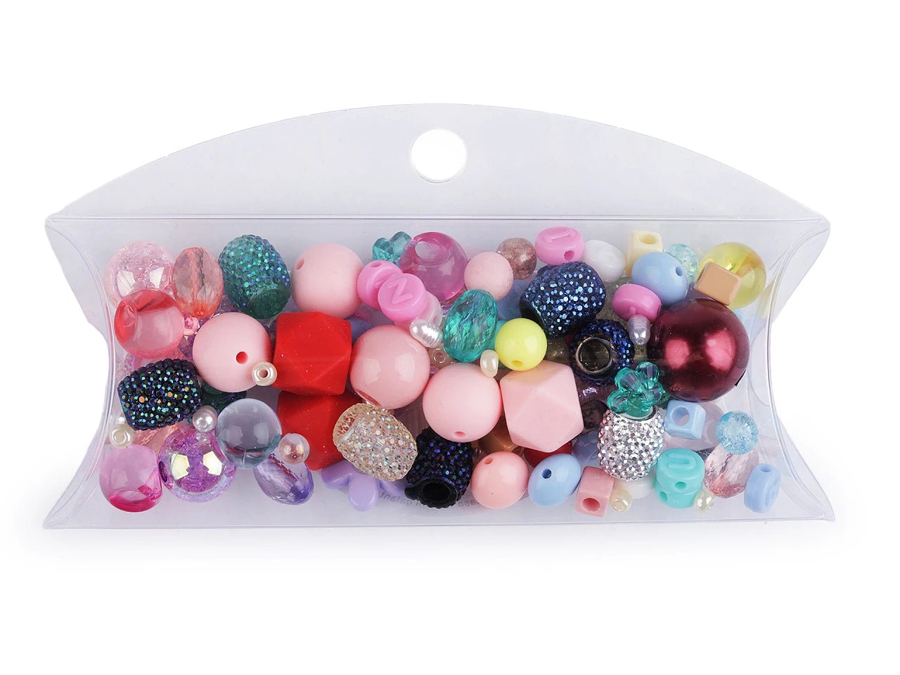 Creative bead set | plastic, glass, metal | 80 g