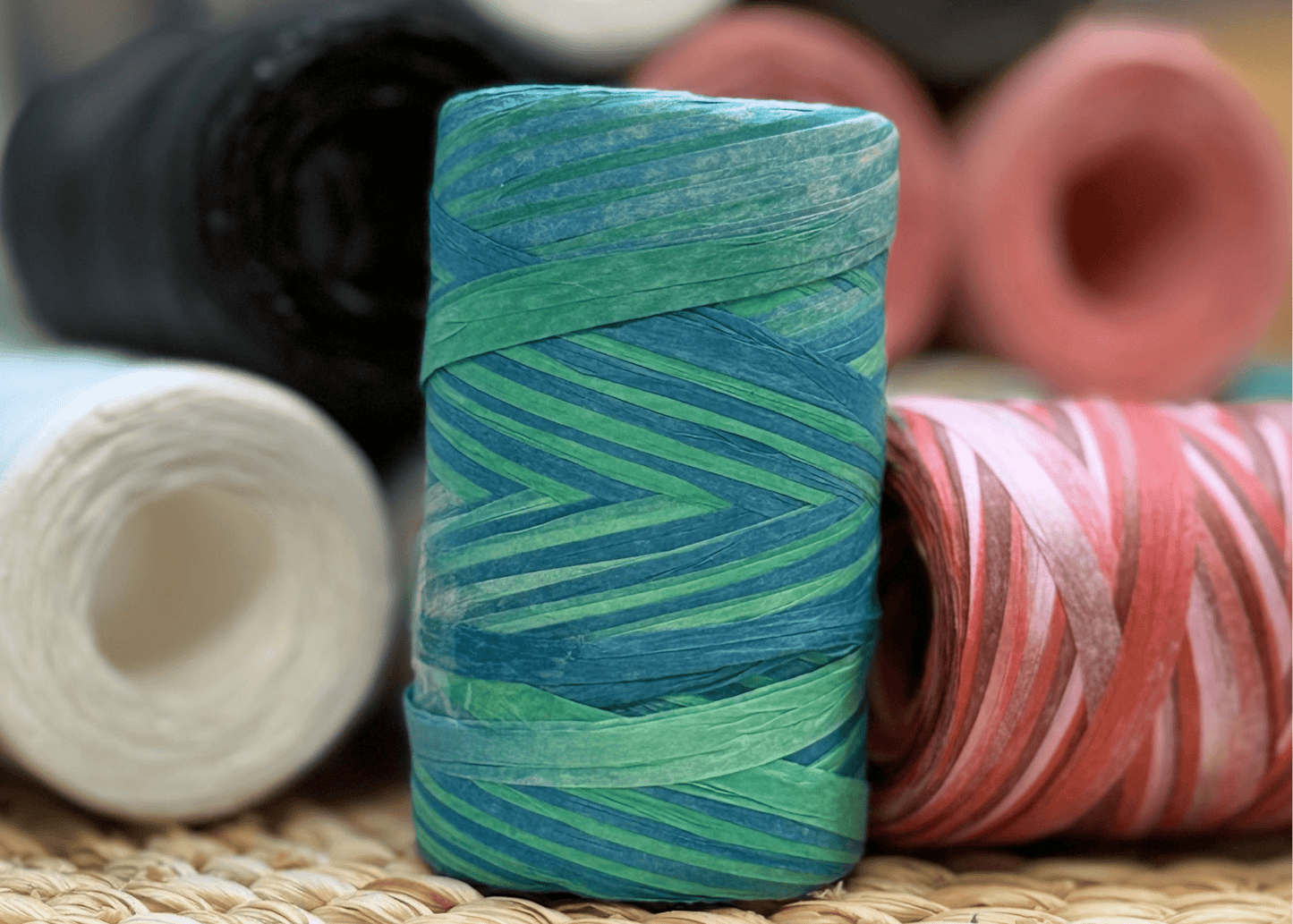 Fil de raphia | bandes de papier pour tricoter et crocheter - 100 m