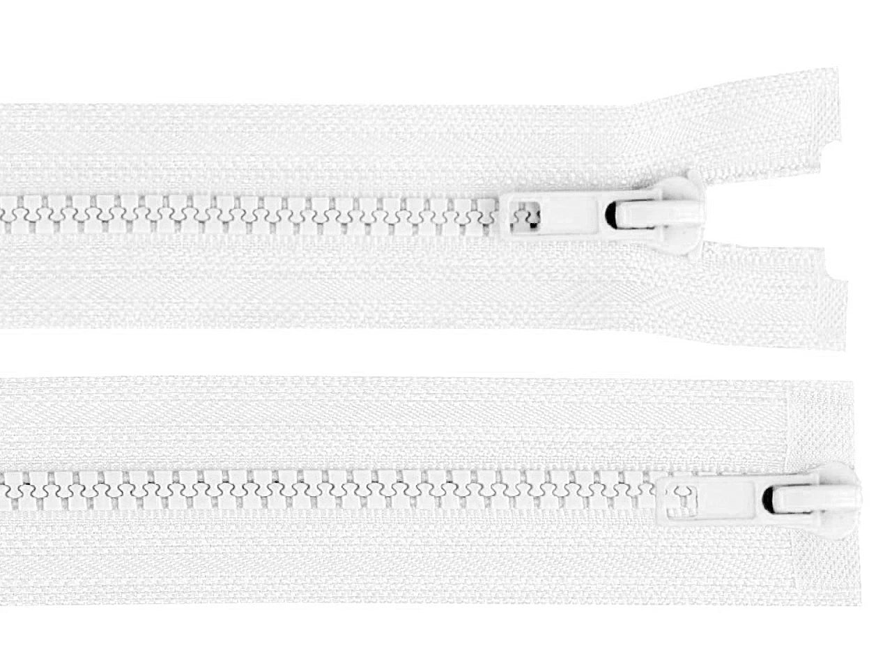Image de fermeture éclair à double curseur, blanche – disponible chez Šarlotes audumi