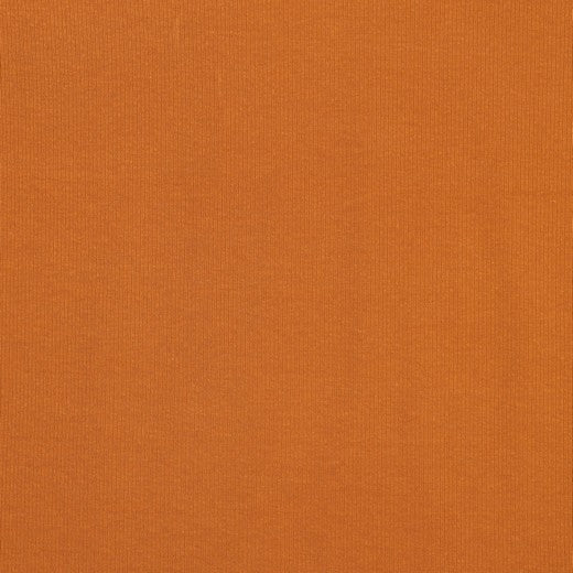 Ribbed cotton jersey (RIB JERSEY) - cognac 240 g/m²