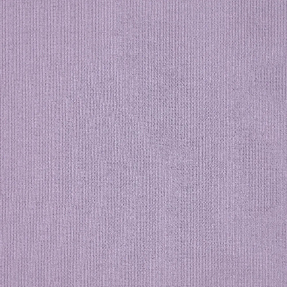 Image of Ribbed cotton jersey (RIB JERSEY) - lavender purple 310 g/m² – available at Šarlotes Audumi