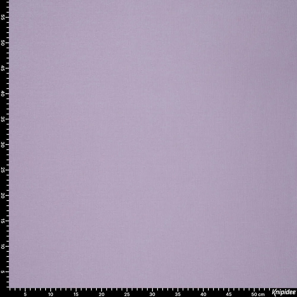 Image of Ribbed Cotton Jersey (RIB JERSEY) - lavender lilac 310 g/m² – available at Šarlotes audumi