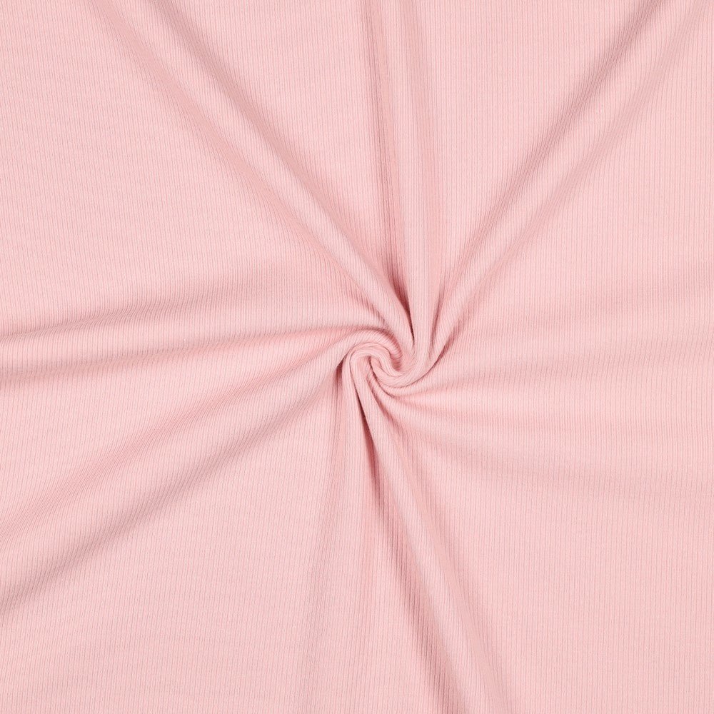 ribbed cotton jersey (RIB JERSEY) - rose tone 240 g/m²