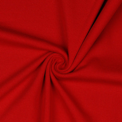 ribbed cotton jersey (RIB JERSEY) - red 240 g/m²