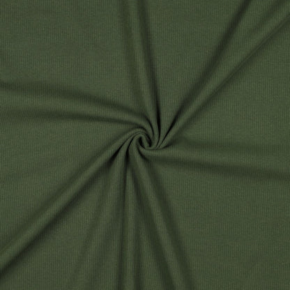 ribbed cotton jersey (RIB JERSEY) - dark green 240 g/m²