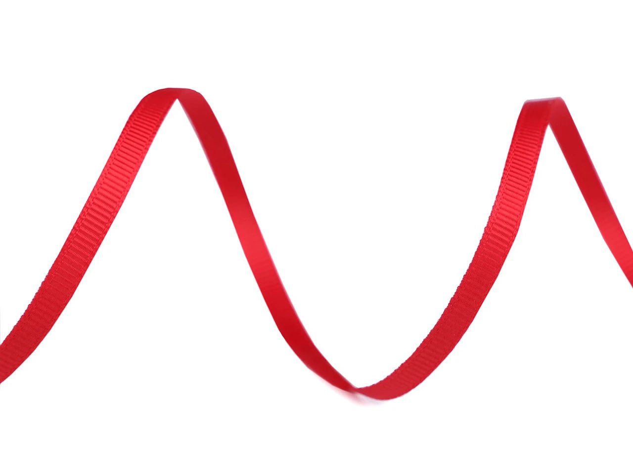 Grosgrain ribbon 5 mm - red (30 m roll)