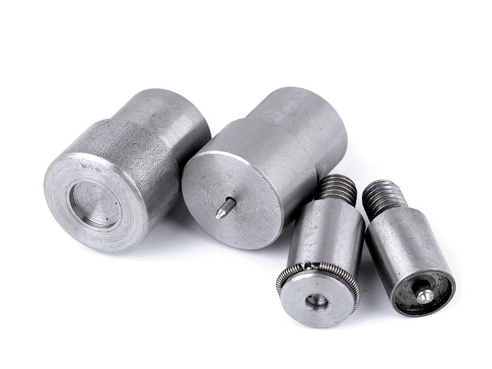 Hand press tip set for metal snap buttons Ø10 / 12 / 15 mm