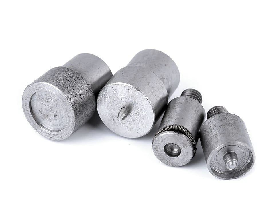 Hand press die set for metal snap fasteners Ø10 / 12 / 15 mm