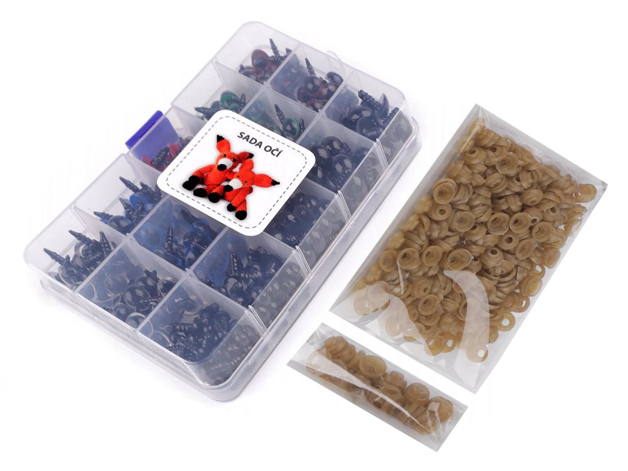 Image du kit DIY Yeux de jouet (264 pièces) – disponible chez Šarlotes audumi