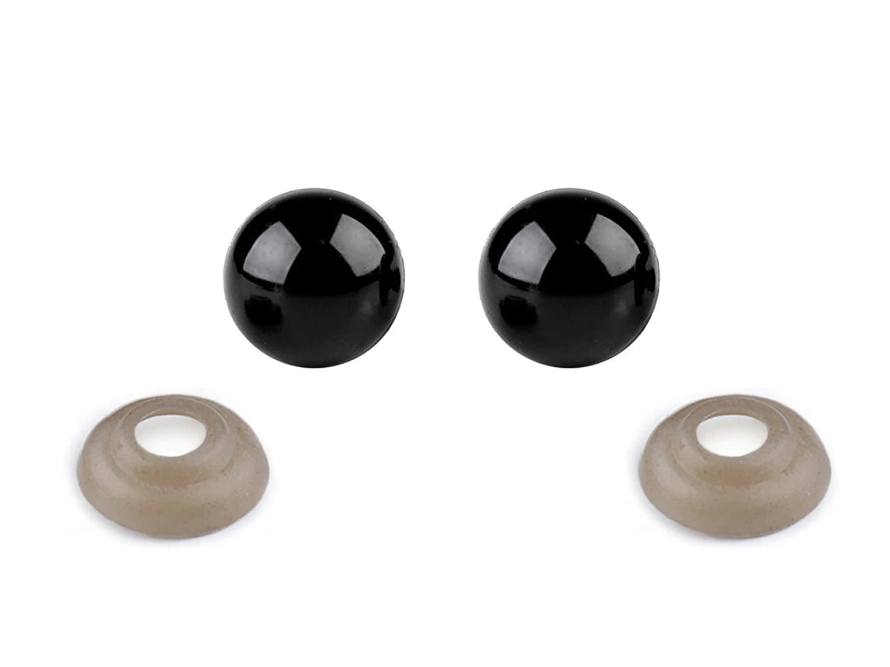 Yeux pour jouets Ø10 mm noirs (paquet de 10 pièces)