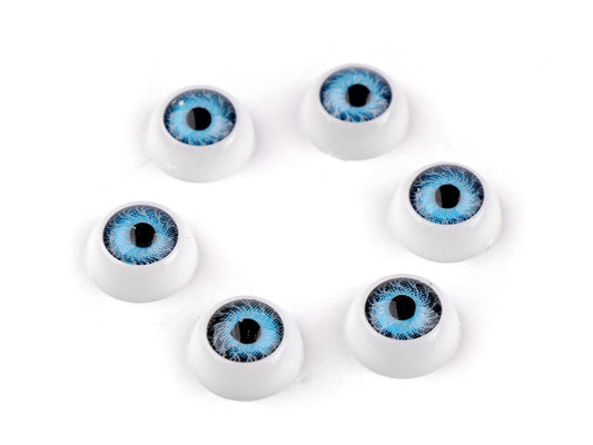 Yeux pour jouets Ø12 mm (lot de 15 paires)