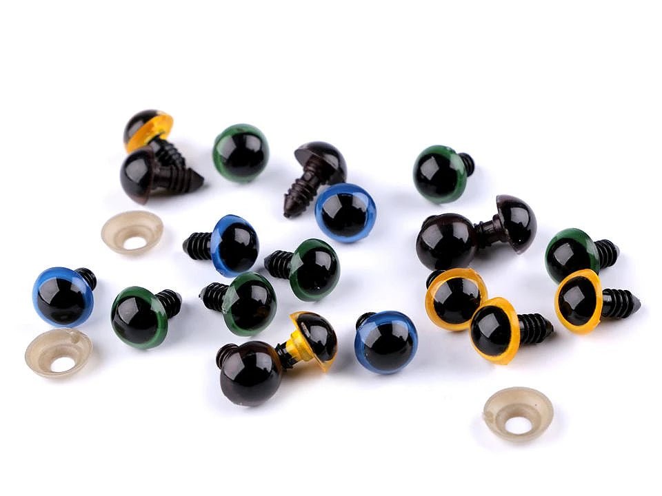 Spielzeugaugen Ø14 mm, weiß (5 Paar)