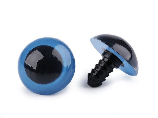 Yeux pour jouets Ø20 mm bleus (4 paires par paquet)