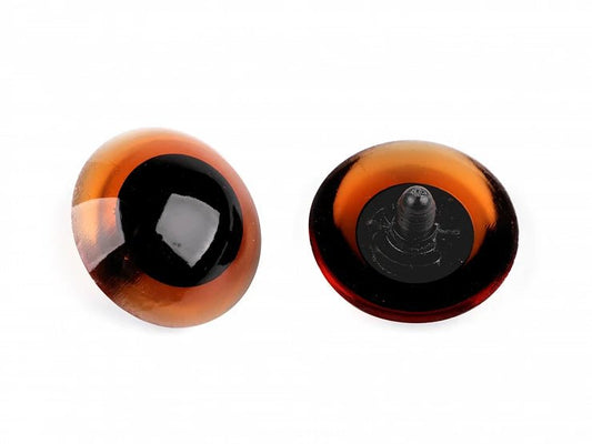 Yeux pour jouets Ø40 mm marron (1 paire)