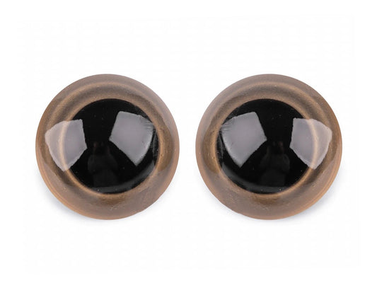 Yeux pour peluches Ø40 mm marron (1 paire par emballage)