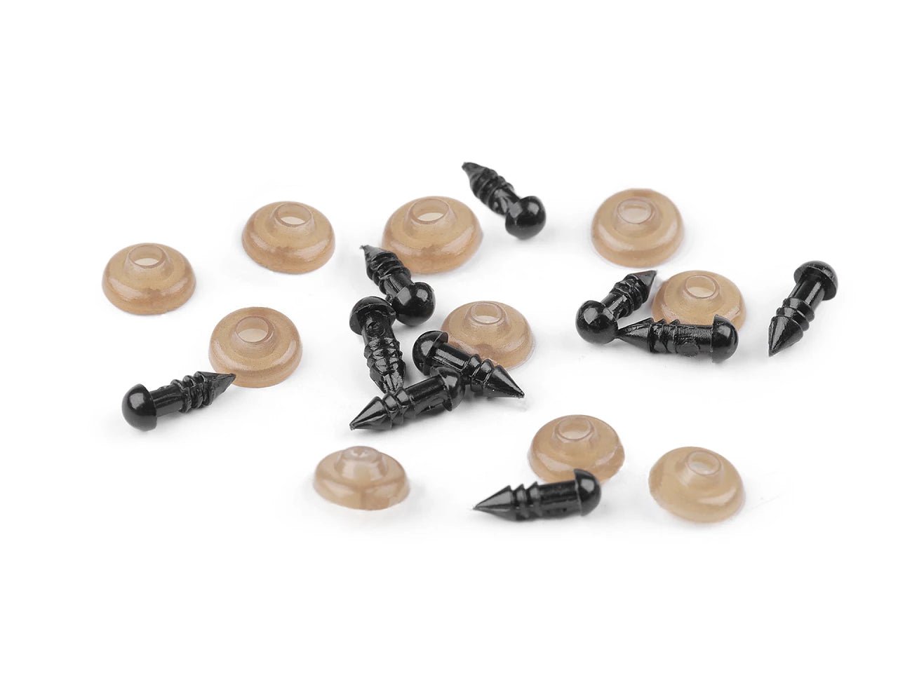 Yeux pour jouets Ø5 mm noirs (lot de 10)