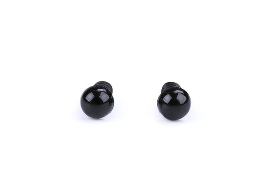 Yeux pour jouets Ø6 mm noirs (lot de 10)