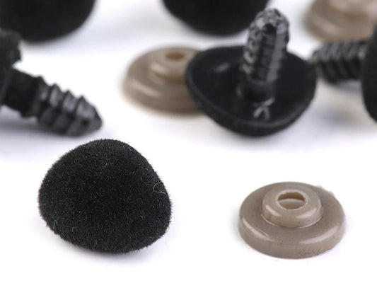 Nez pour jouet 11x14 mm, noir (10 pièces)