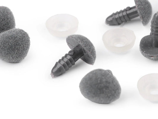 Nez pour jouet 11x14 mm, gris (lot de 10 pièces)