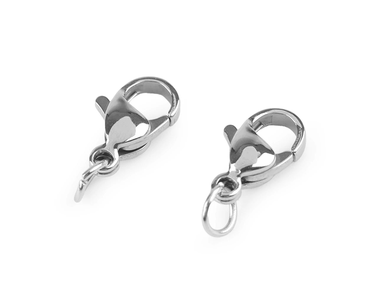 Jewelry clasp with a stainless steel ring | 7×10 mm or 7×12 mm | 2 pcs.