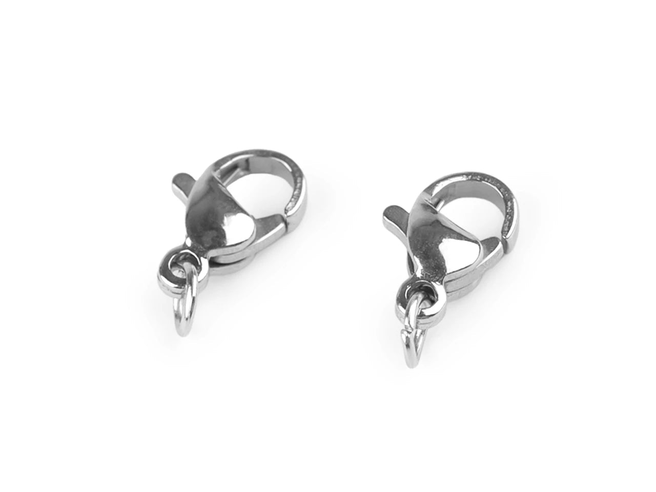 Jewelry clasp with stainless steel ring | 7×10 mm or 7×12 mm| 2 pcs.