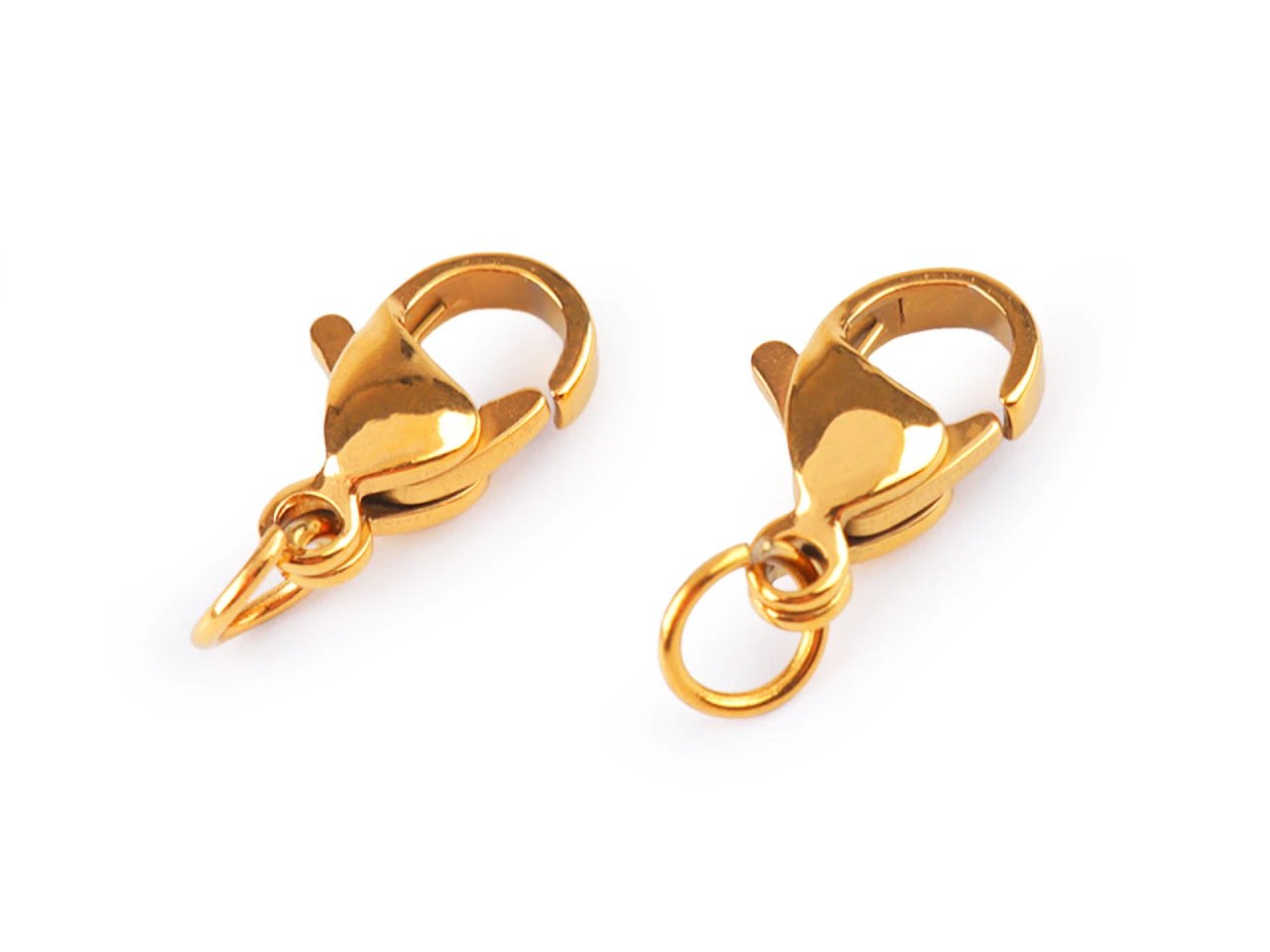 Jewelry clasp with stainless steel ring | 7×10 mm or 7×12 mm | 2 pcs.