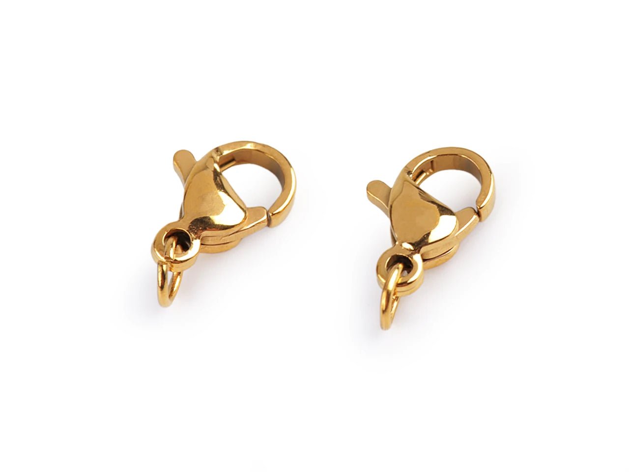 Jewelry clasp with stainless steel ring | 7×10 mm or 7×12 mm | 2 pcs.
