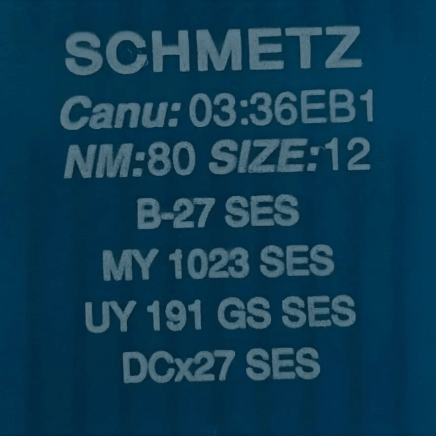 Image d’aiguilles d’overlock industrielles SCHMETZ DCx27 (B - 27) SES pour maille et vêtements de sport - 10 pièces – disponibles chez Šarlotes audumi