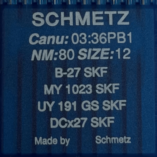 Image of SCHMETZ DCx27 (B - 27) SKF industrial overlock needles for very coarse knit fabric - 10 pcs. – available at Šarlotes audumi
