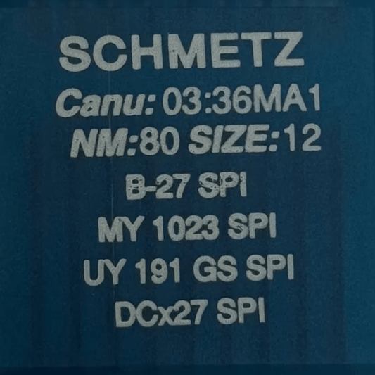 alt
Image with SCHMETZ DCx27 (B - 27) SPI industrial overlock needles for dense and thin fabrics - 10 pcs. – available at Šarlotes audumi