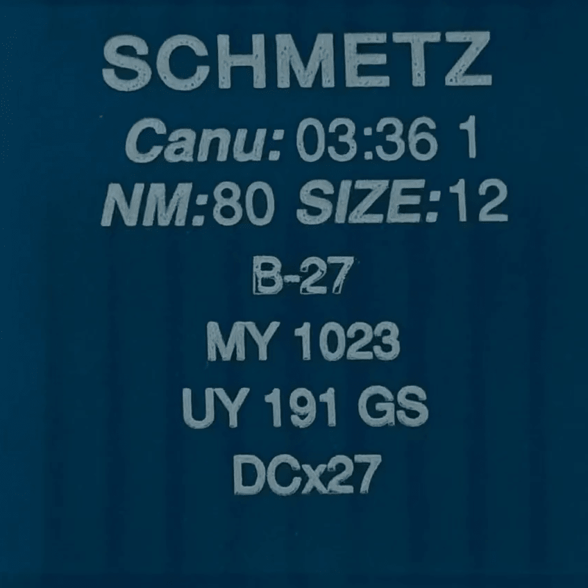 Attēls ar Rūpniecisko overloka adatas SCHMETZ DCx27 (B - 27) universālās - 10 gab. – pieejams Šarlotes audumi