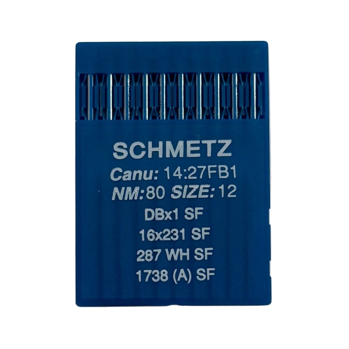 Image avec aiguilles pour machine à coudre industrielle SCHMETZ DBx1 (1738) SUK SF pour maille très fine - 10 pièces – disponible chez Šarlotes audumi