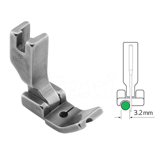 Pied presseur pour machine à coudre industrielle pour coudre du passepoil 3,2 mm, gauche – disponible chez Šarlotes audumi