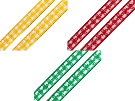 Ruban décoratif à carreaux | lot de 20 m de 6 mm | différents tons – disponible chez Šarlotes audumi