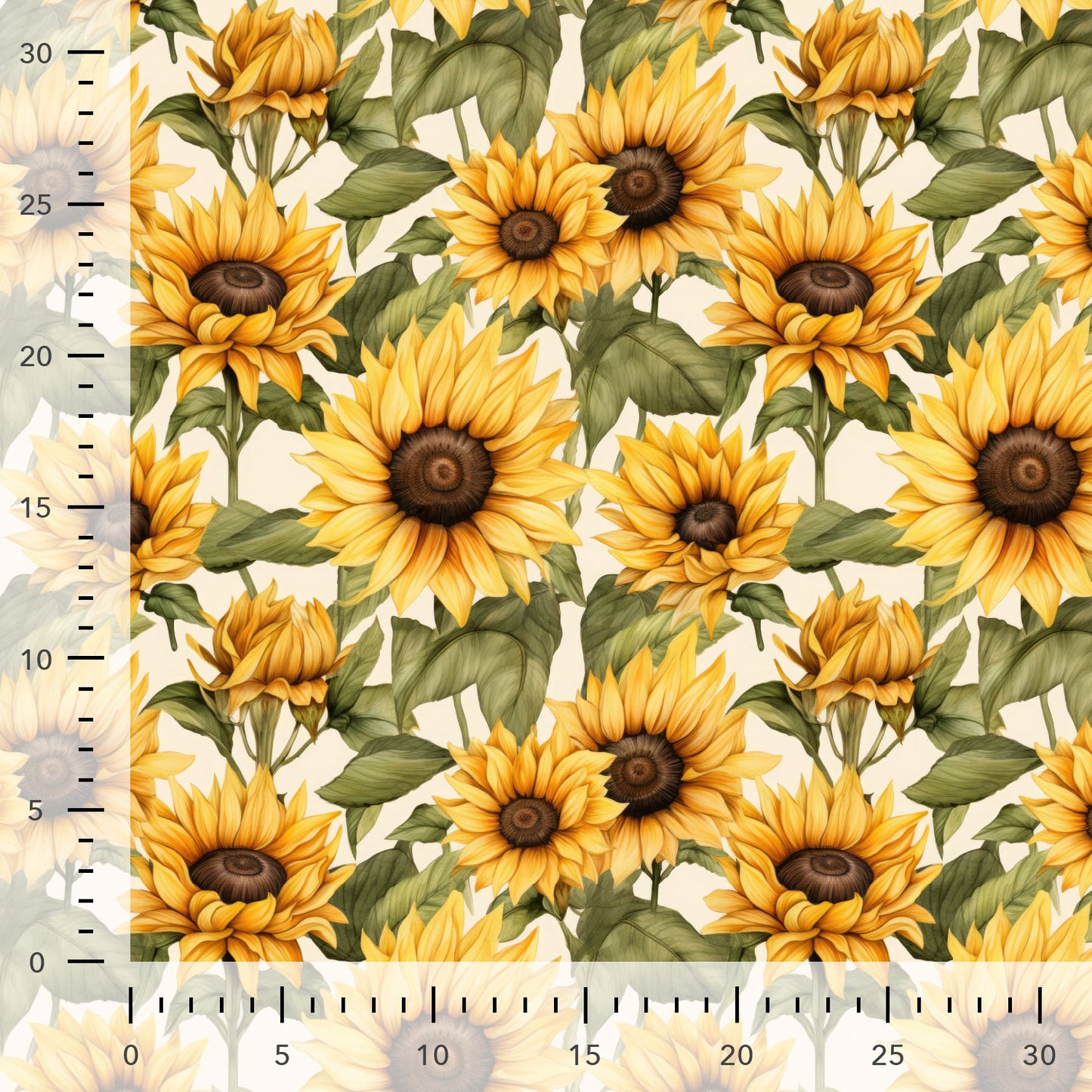 Cotton Jersey - Sunflowers 220 g/m²