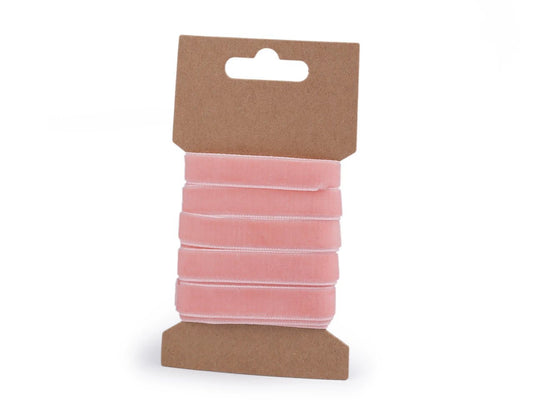 ruban en velours 9 mm (3 m par paquet) - rose