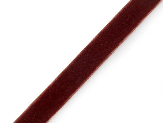 Ruban de velours 15 mm (lot de 22,5 m) - marron