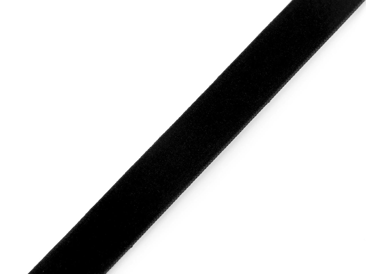 Ruban de velours 15 mm (rouleau de 22,5 m) - noir