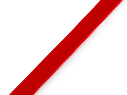 Ruban en velours 15 mm (22,5 m) - rouge