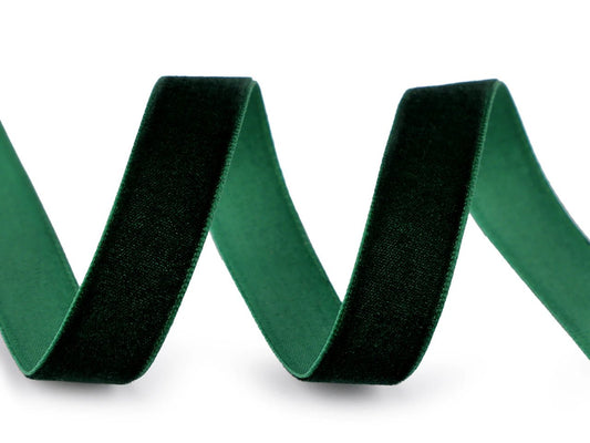 Ruban en velours 15 mm (lot de 22,5 m) - vert foncé