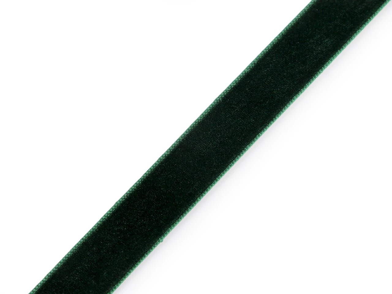 Ruban de velours 15 mm (bobine de 22,5 m) - vert foncé