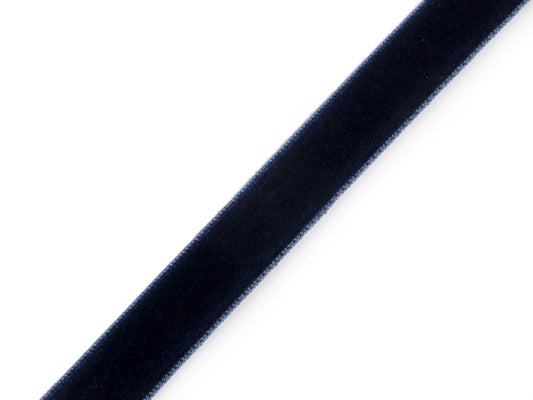Ruban de velours 15 mm (pack de 22,5 m) - bleu foncé