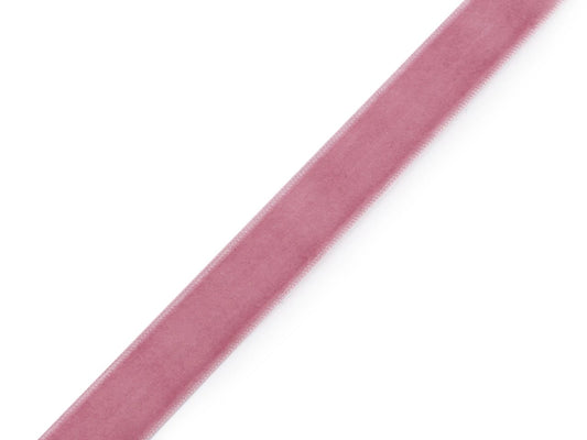 ruban de velours 15 mm (22,5 m) - vieux rose