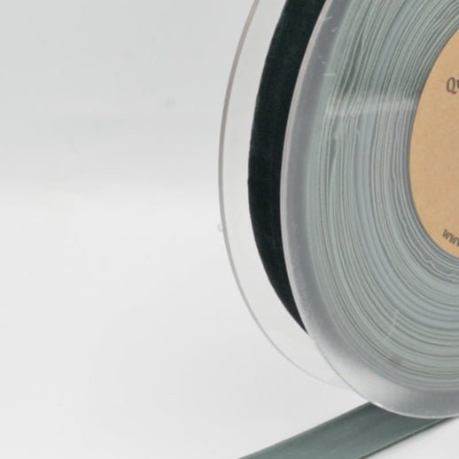 Ruban en velours 25 mm - vert froid